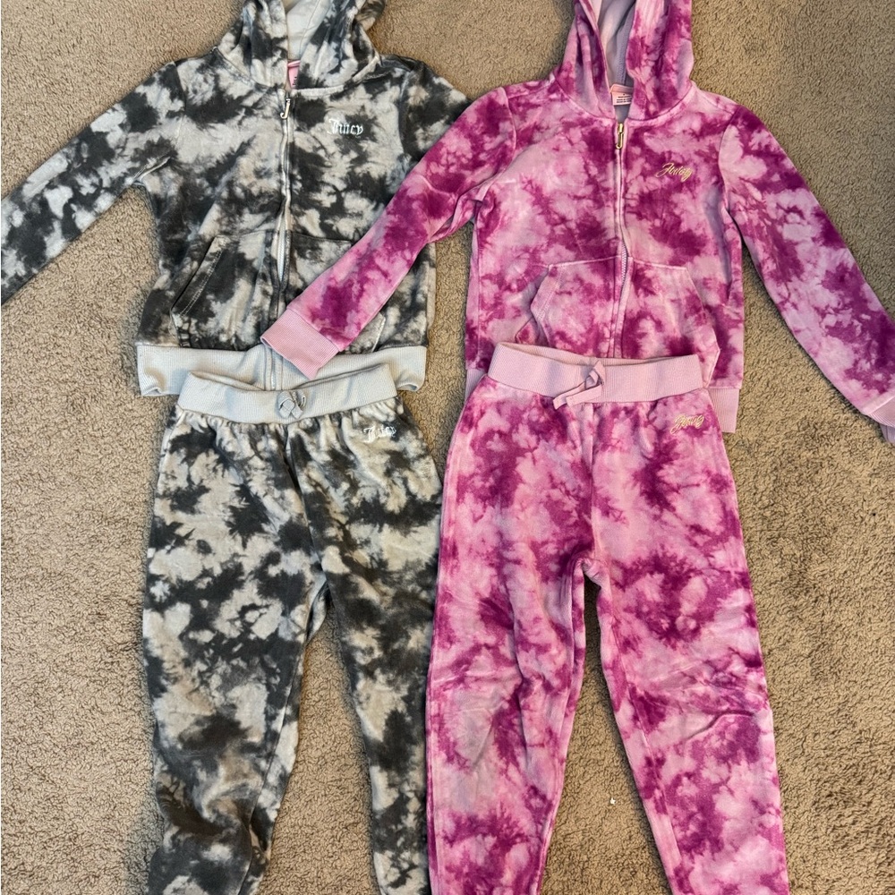 Juicy Couture Girl’s Tie-Dye Hooded Jumpsuit Set